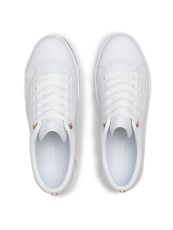 Tommy Hilfiger Superge Tommy Hilfiger Corporate Flatform Cupsole FW0FW05553 Bela