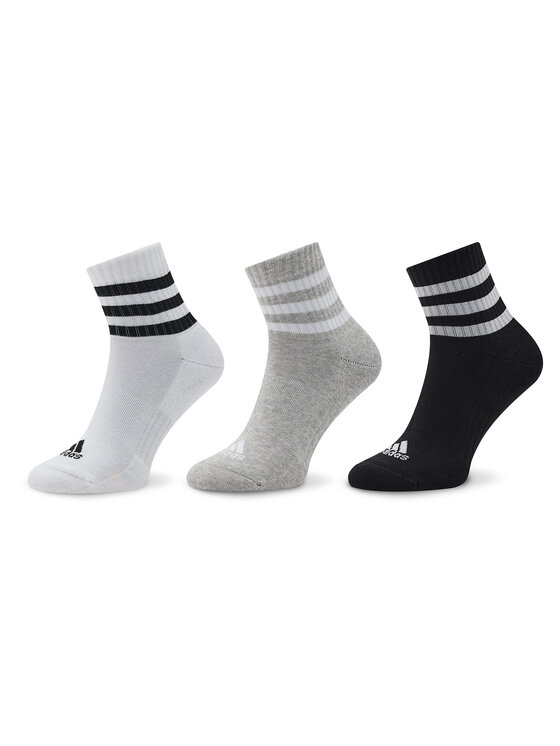 adidas Calzini corti adidas 3-Stripes Cushioned Sportswear Mid-Cut Socks 3 Pairs IC1318 Grigio