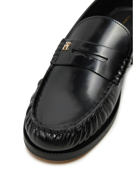 Tommy Hilfiger Μοκασίνια Tommy Hilfiger Loafer Abrasivato Leather FW0FW08617 Μαύρο