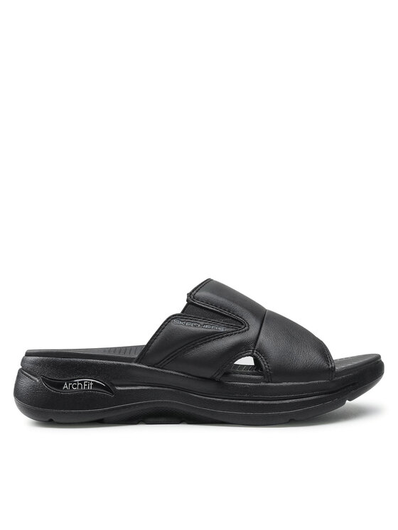 Skechers Παντόφλες Skechers Go Walk Arch Fit Sandal 229023/BBK Μαύρο
