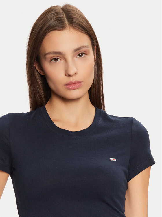 Tommy Jeans Tommy Jeans Póló DW0DW20459 Sötétkék Slim Fit