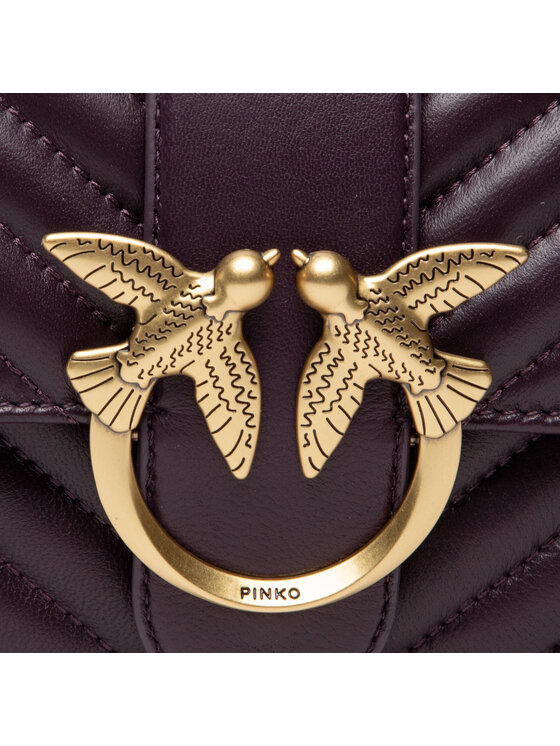 PINKO Bolso Pinko Love Mini Icon Chevron Cl AI 22-23 PLTT 1P22UJ A03Z Violeta