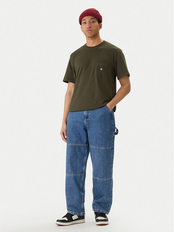 Element Element Camiseta Icon Label Pocket ELYKT00198 Verde Regular Fit