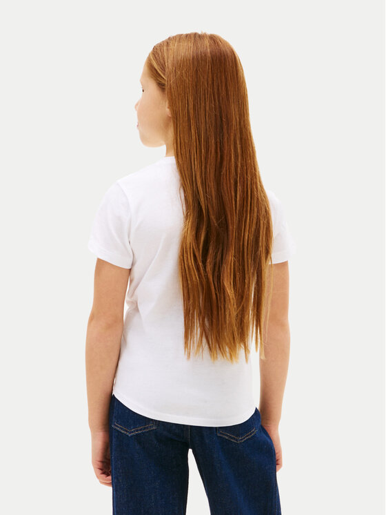 Tommy Hilfiger Tommy Hilfiger Camiseta Foil KG0KG08974 D Blanco Regular Fit