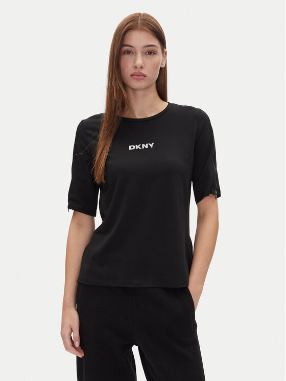 DKNY DKNY Футболка P4JHBRJQ Чорний Regular Fit