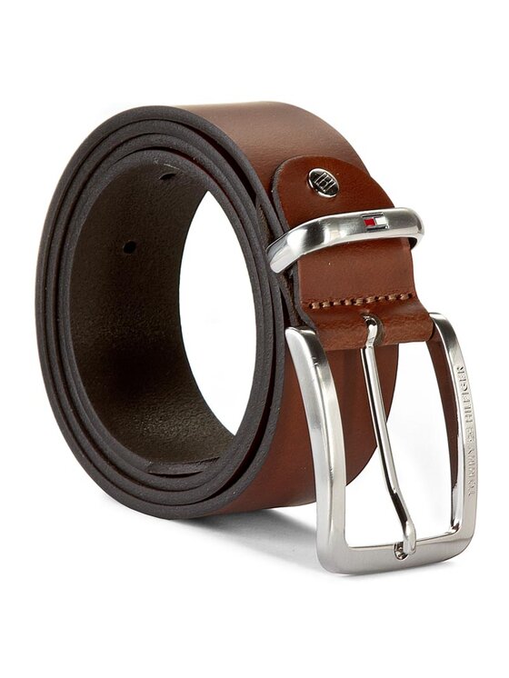 Tommy Hilfiger Pasek Męski Tommy Hilfiger Metal Keeper Belt 3.5 AM0AM01304 90 Brązowy