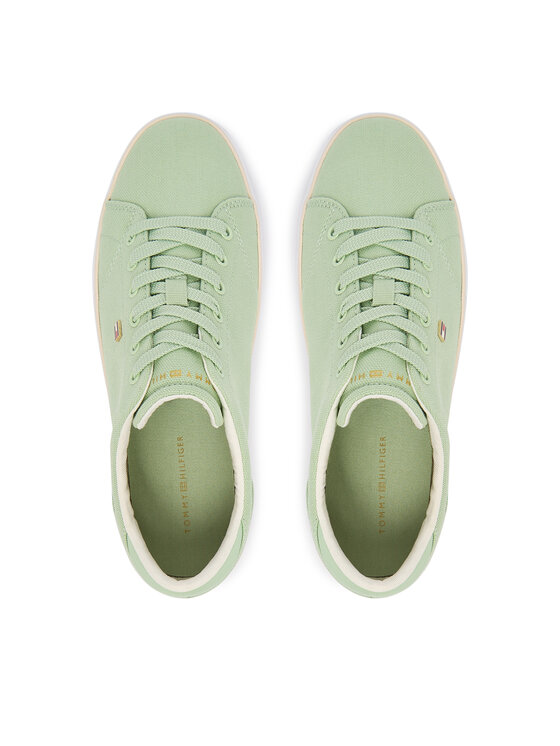 Tommy Hilfiger Гуменки Tommy Hilfiger Th Low Profile Vulc Canvas FW0FW09102 Зелен