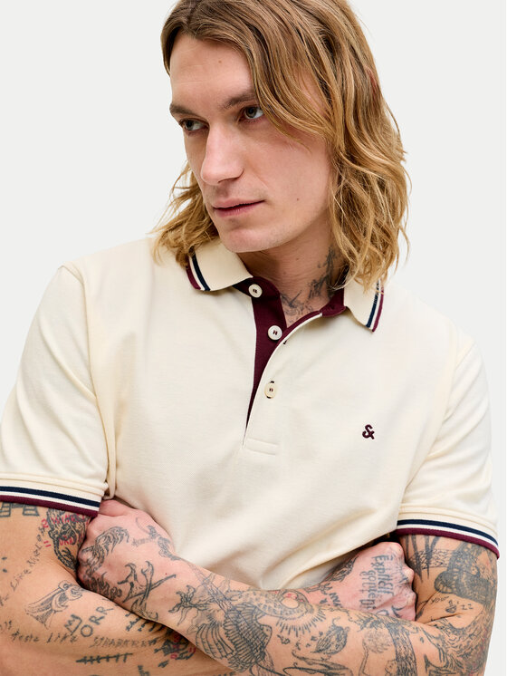 Jack & Jones Jack & Jones Polo Paulos 12136668 Crema Regular Fit