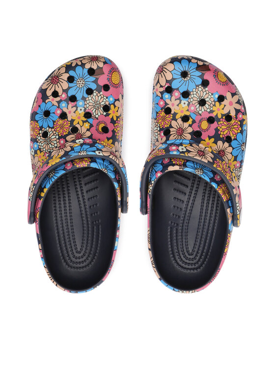 Crocs Natikače Crocs Crocs Classic Retro Floral Clog 208954 Tamnoplava