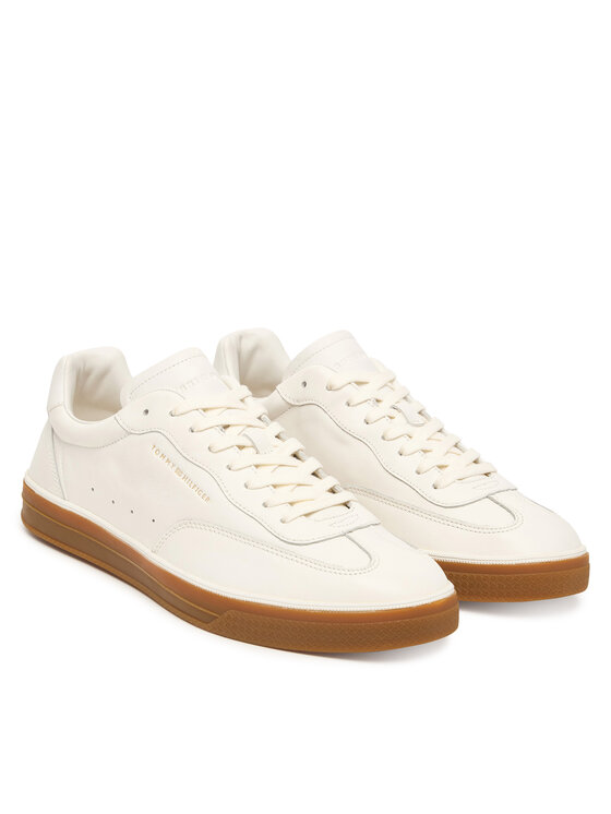 Tommy Hilfiger Snīkeri Tommy Hilfiger Lo Lux Lth FM0FM05815 Écru