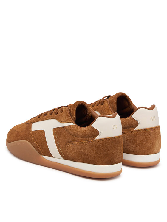 Tommy Hilfiger Superge Tommy Hilfiger Th Vintage Low Runner Suede FW0FW09621 Rjava