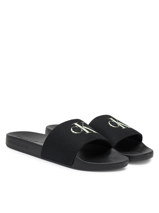 Calvin Klein Jeans Чехли Calvin Klein Jeans Slide Monologo Cv YM0YM01367 Черен