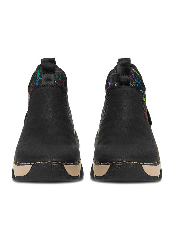 Rieker Polobotky Rieker 45957-00 Černá