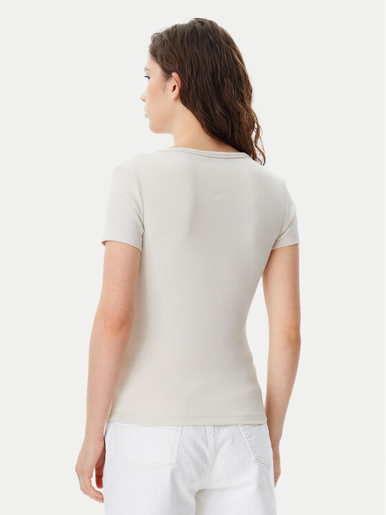 Tommy Jeans Tommy Jeans Póló Essential DW0DW17385 Bézs Slim Fit