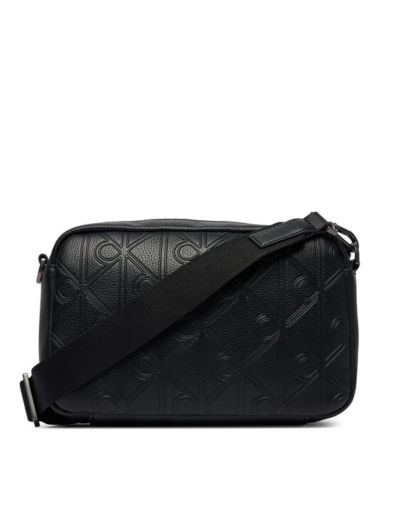 Calvin Klein Мъжка чантичка Calvin Klein Emblem Aop Deboss Camera Bag LV04D3563G Черен