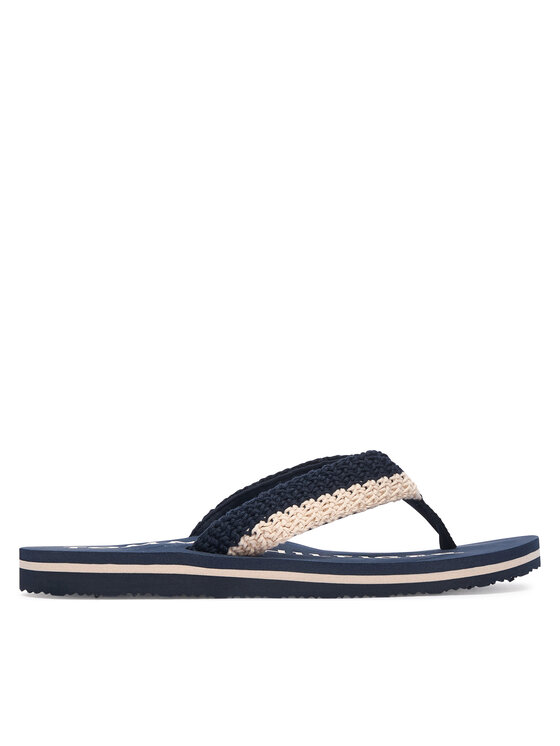Tommy Hilfiger Japonke Tommy Hilfiger Crochet Summer FW0FW09417 Mornarsko modra