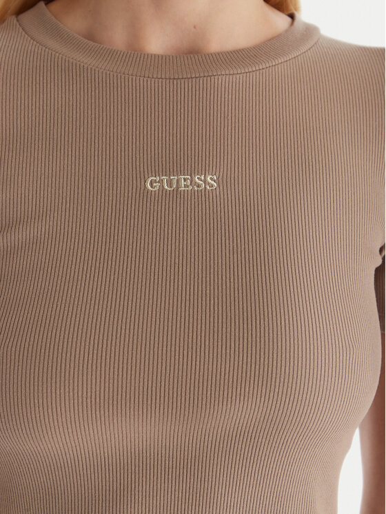 Guess Guess Camiseta V5YP08 K8RT2 Caqui Slim Fit