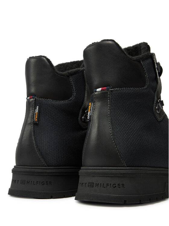 Tommy Hilfiger Ghete Tommy Hilfiger Hilfiger Warm Cordura Mix Boot FM0FM05180 Negru