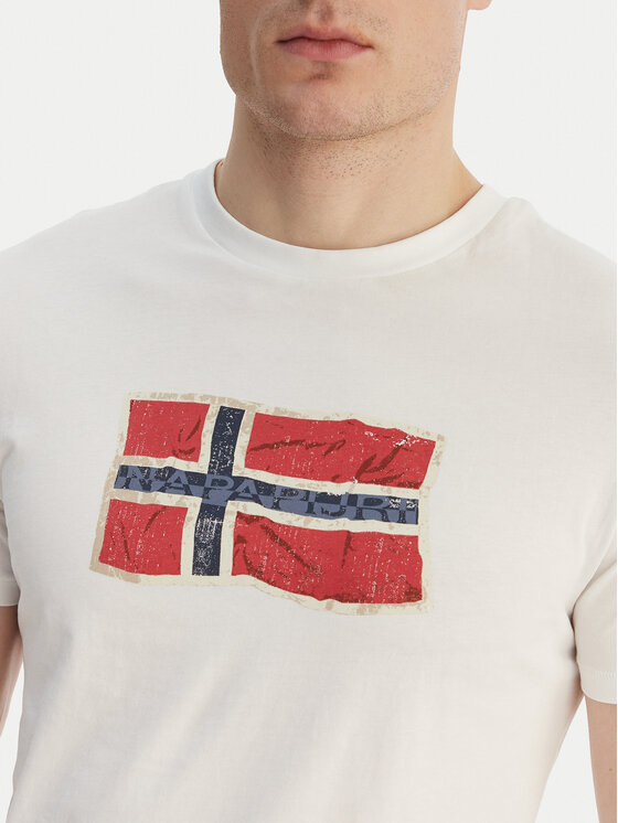 Napapijri Napapijri Camiseta S-Mahsa NP0A4FZB Blanco Regular Fit
