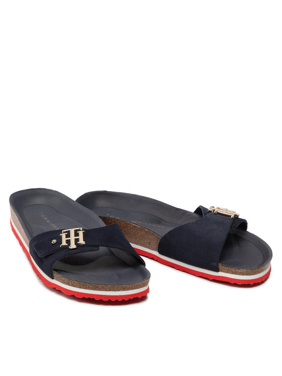 Tommy Hilfiger Papucs Tommy Hilfiger Th Molded Footbed Flat Sandal FW0FW06244 Sötétkék