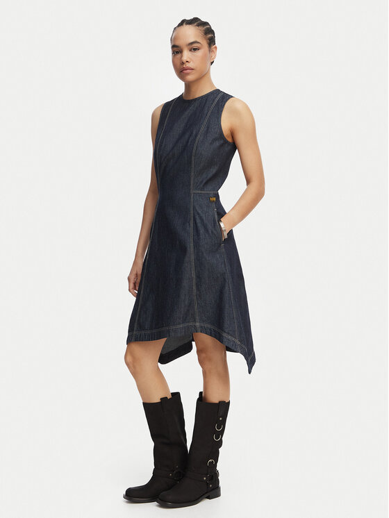 G-STAR G-Star Raw Джинсова сукня D29077-D539 Cиній Regular Fit