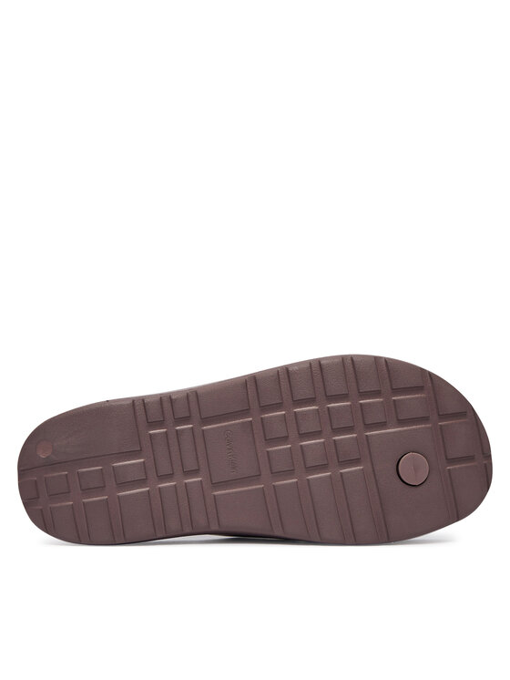 Calvin Klein Japonki Calvin Klein One Piece Eva Flip Flop Thong HW0HW02957 Brązowy