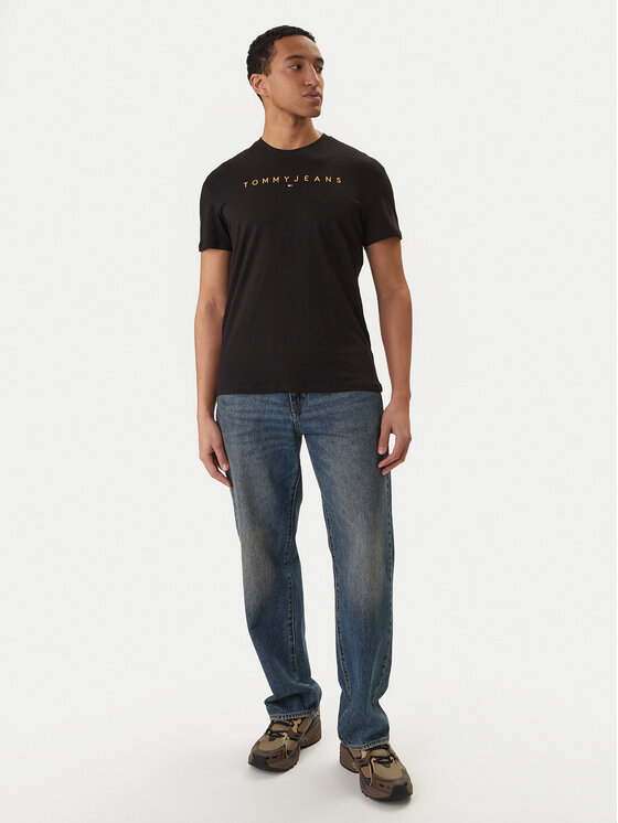 Tommy Jeans Tommy Jeans T-shirt Linear Logo DM0DM20744 Nero Regular Fit
