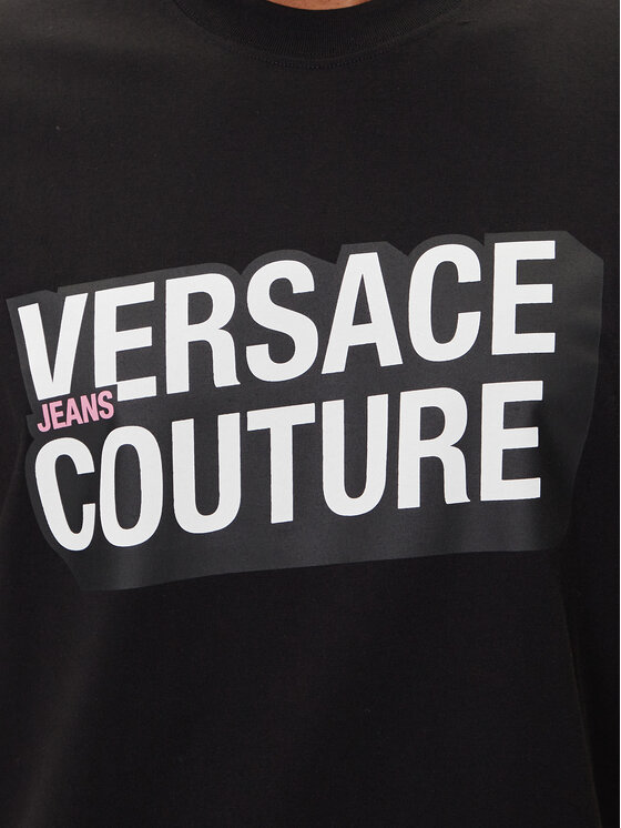 Versace Jeans Couture Versace Jeans Couture Camiseta 79GAHP02 CJ01P Negro Regular Fit