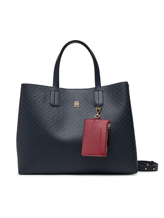 Tommy Hilfiger Rankinė Tommy Hilfiger Th Icon Satchel Mono AW0AW18923 Tamsiai mėlyna