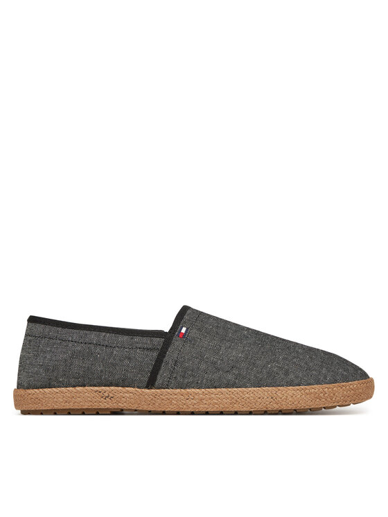 Tommy Hilfiger Espadrile Tommy Hilfiger Hilfiger Chambray Espadrille FM0FM05391 Crna