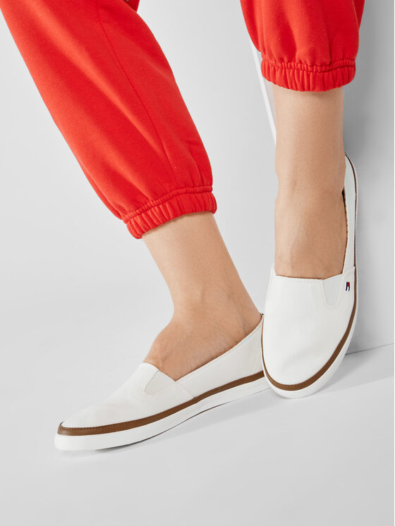 Tommy Hilfiger Tenisice Tommy Hilfiger Iconic Kesha Slip On FW0FW01656 Bijela