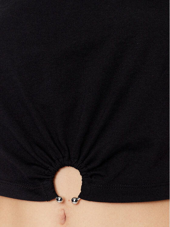 Guess Guess T-Shirt Piercing W3GI23 JA914 Μαύρο Boxy Fit