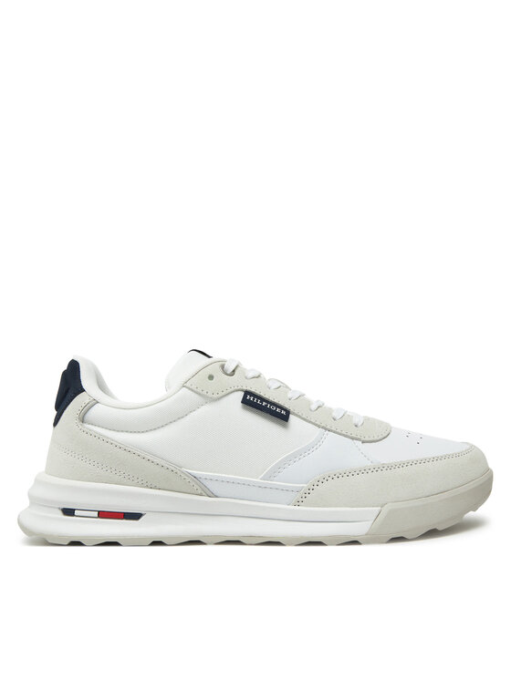 Tommy Hilfiger Sneakers Tommy Hilfiger Retro Runner Mix Rwb FM0FM05371 Alb
