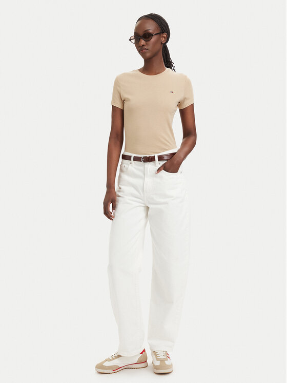 Tommy Jeans Tommy Jeans Camiseta DW0DW20459 Beige claro Slim Fit