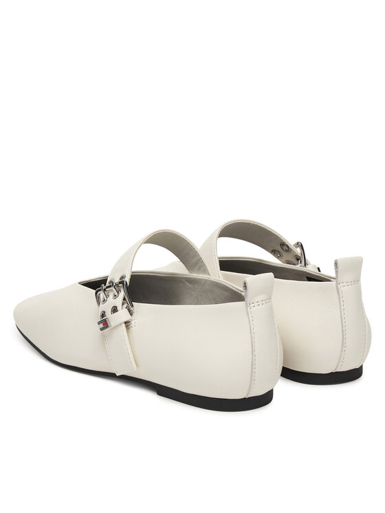 Tommy Jeans Baleriny Tommy Jeans Tjw Ballerina Buckle EN0EN03019 Biały