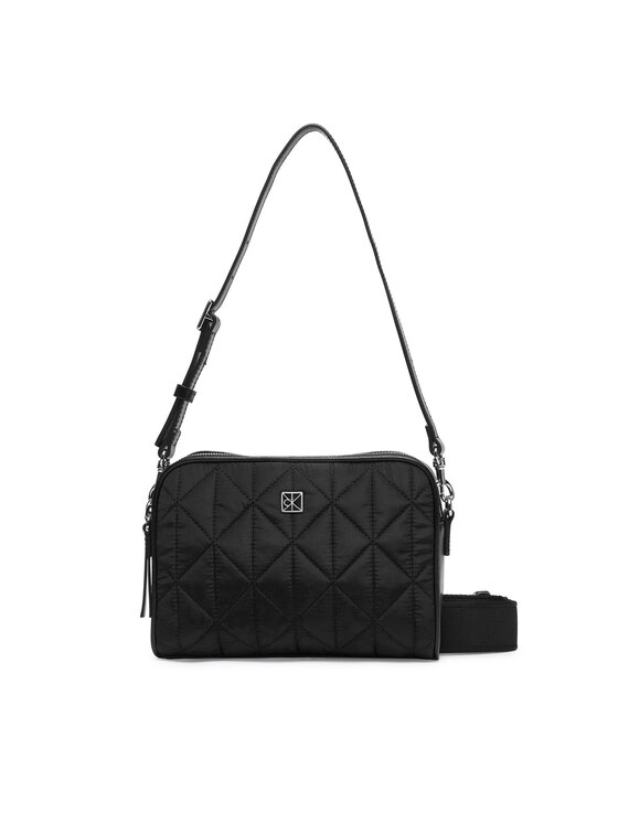 Calvin Klein Torbica Calvin Klein Emblem Aop Jacquard Bucket LV04F3648G Crna