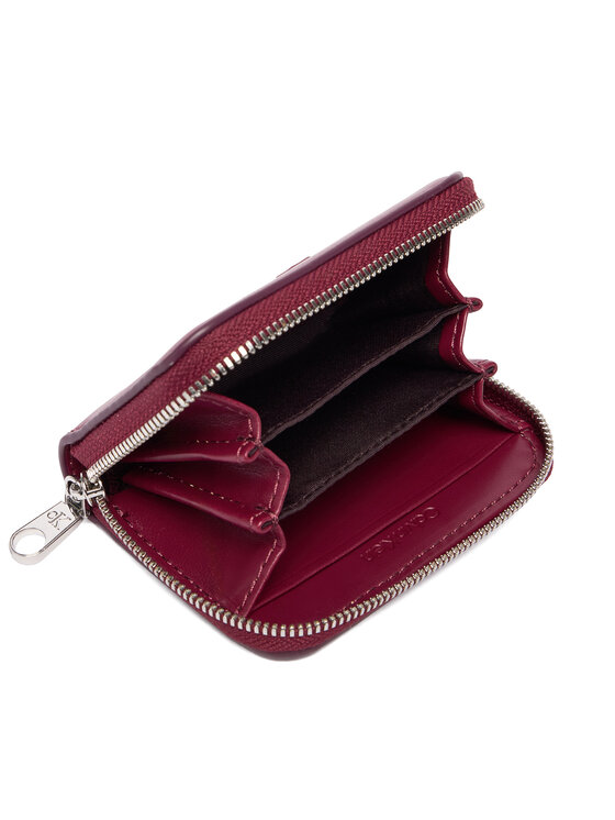 Calvin Klein Портфейл Calvin Klein Bold Ck Medium Zip Around LV04F1154G Бордо