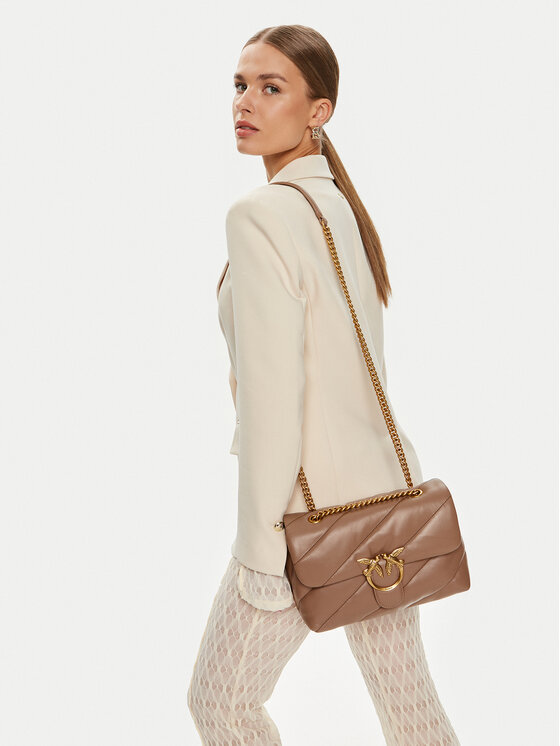 PINKO Kabelka Pinko Love Classic Puff Cl AI 23-24 100038 A0F2 Hnědá