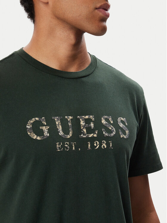 Guess Guess Camiseta M6BI73 K6674 Verde oscuro Regular Fit