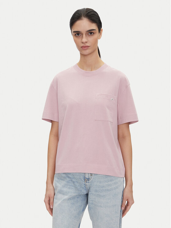 Lee Lee T-Shirt Pocket 112363619 Μωβ Relaxed Fit