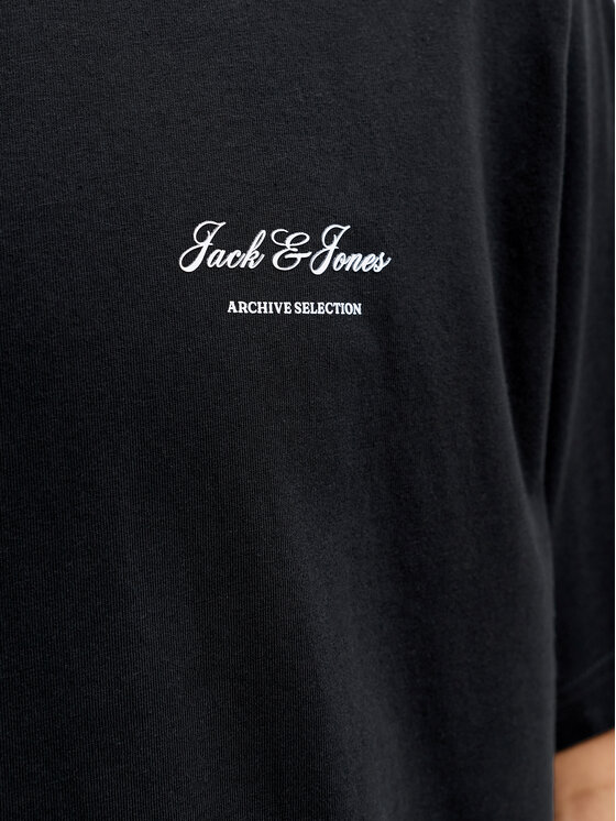 Jack & Jones Jack & Jones Marškinėliai Earchive 12297647 Juoda Regular Fit