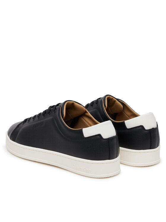 Calvin Klein Sneakersy Calvin Klein Pure Low Laceup Cupsole Hf Lth HM0HM01859 Czarny