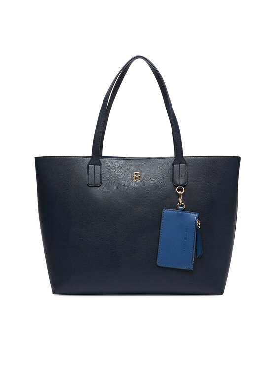 Tommy Hilfiger Torbica Tommy Hilfiger Th Icon Tote AW0AW18724 Tamnoplava