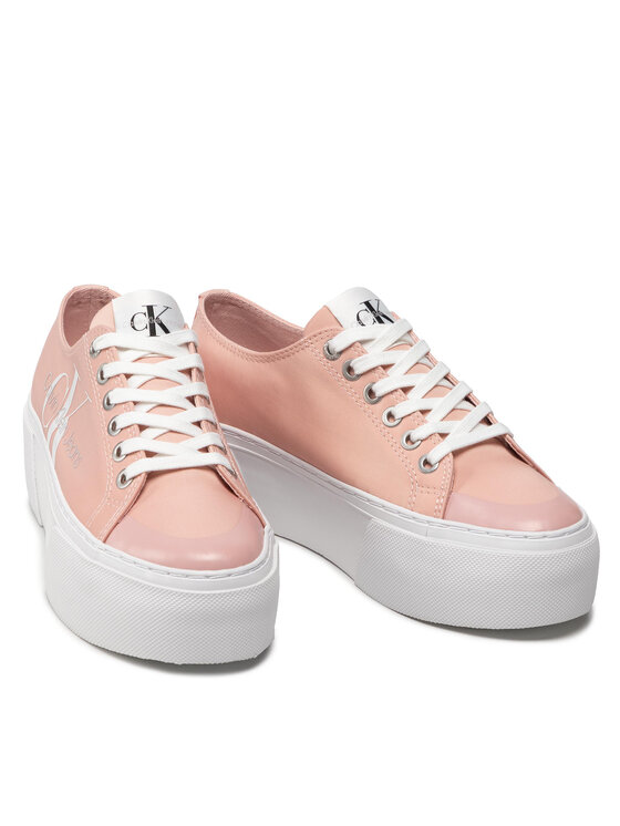 Calvin Klein Jeans Sneakersy Calvin Klein Jeans Flatform Vulcanized Extra 1 YW0YW00493 Różowy