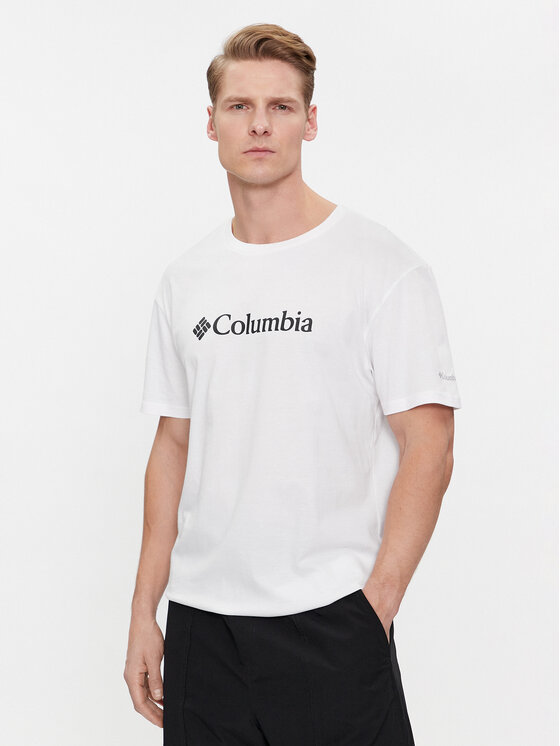 Columbia Columbia T-Shirt Csc Basic Logo 1680053 Weiß Regular Fit