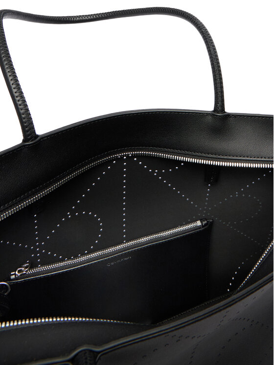 Calvin Klein Rankinė Calvin Klein Emblem Aop Perfor Lthr Tote LV04F3359G Juoda
