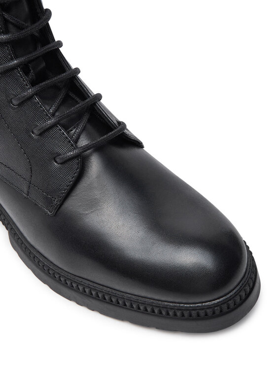 Tommy Hilfiger Kozaki Tommy Hilfiger Comfort Tl Texture Lth Boot FM0FM05182 Czarny