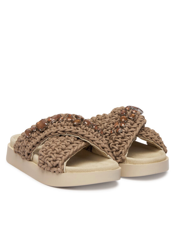 Inuikii Шльопанці Inuikii Woven Stones 1004.003.0073 Світло-бежевий