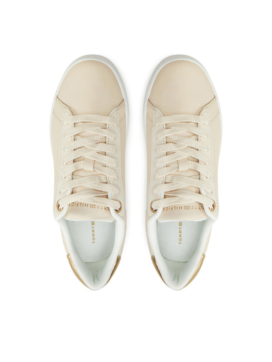 Tommy Hilfiger Snīkeri Tommy Hilfiger Chic Court Sneaker FW0FW08382 Bēšs