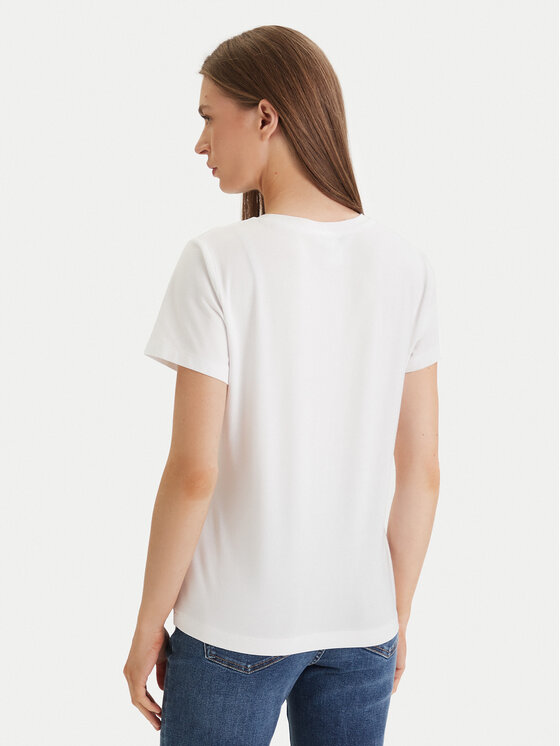 DKNY DKNY Camiseta Central Park Conversational P61M0WNA Blanco Regular Fit